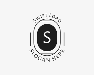 Minimalist Hipster Oval logo design