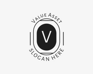 Minimalist Hipster Oval logo design