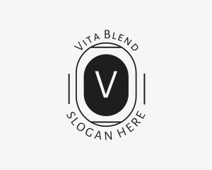 Minimalist Hipster Oval logo design