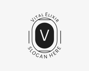 Minimalist Hipster Oval logo design