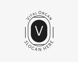 Minimalist Hipster Oval logo design