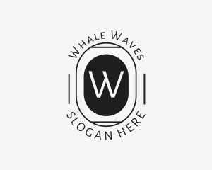 Minimalist Hipster Oval logo design