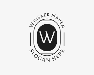 Minimalist Hipster Oval logo design