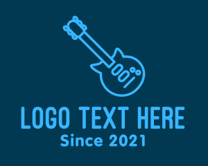 Conversation - Blue Electric Guitar logo design