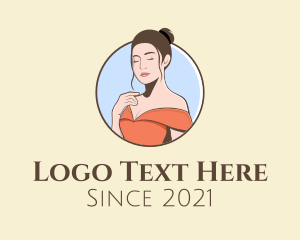 Dermatologist - Beautiful Woman Dress logo design