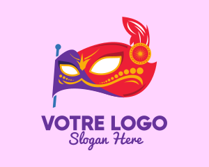 Colorful Festive Flag Mask Logo