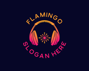 Headphones Music Recording Logo