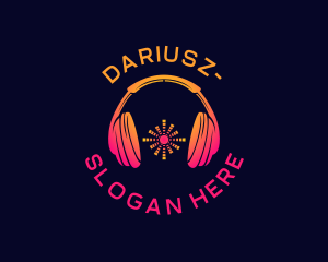 Composer - Headphones Music Recording logo design