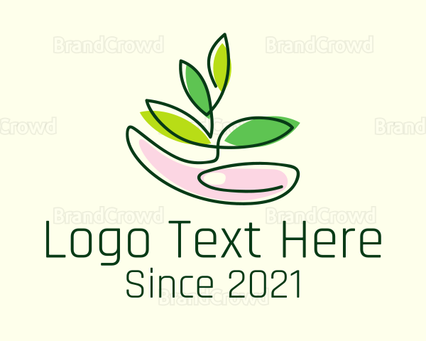 Gardener Hand Leaf Logo