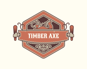 Woodworker Lumber Saw logo design