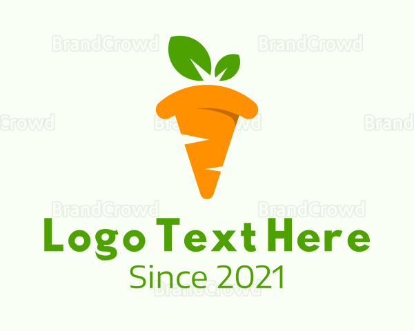 Carrot Pizza Slice Logo