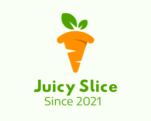 Carrot Pizza Slice  logo design