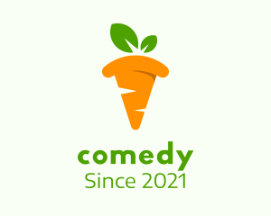 Food Stall - Carrot Pizza Slice logo design