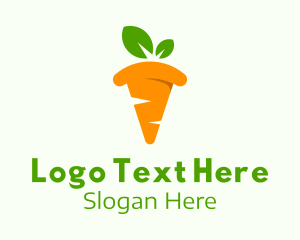 Carrot Pizza Slice  Logo