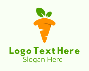 Carrot Pizza Slice  Logo