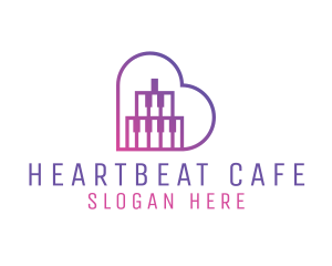 Heart - Cake Heart Pianist logo design