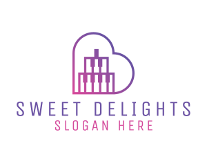 Cake - Cake Heart Pianist logo design