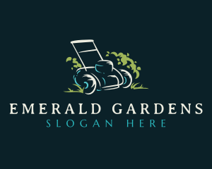 Landscaping Gardening Mower logo design