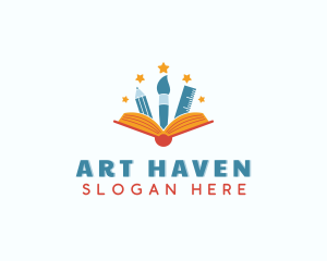 Learning Art Book logo design