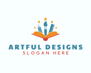 Learning Art Book logo design