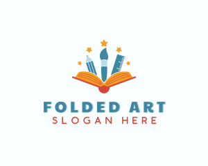 Learning Art Book logo design