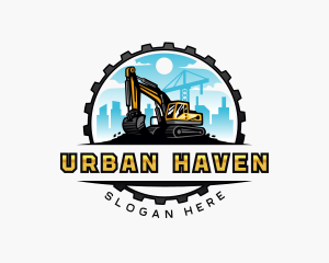 Digging Machine Excavator logo design