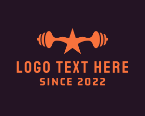 Weightlifter - Crossfit Star Barbell logo design