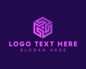 Geometric - Digital Cube Technology logo design