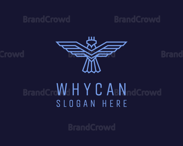 Geometric Eagle Wings Logo