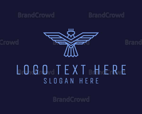 Geometric Eagle Wings Logo