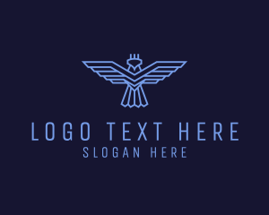 Blessing - Geometric Eagle Wings logo design