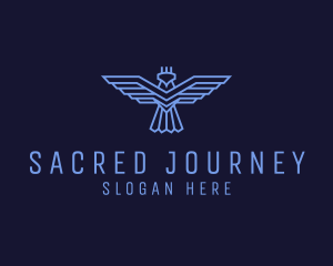 Pilgrimage - Geometric Eagle Wings logo design