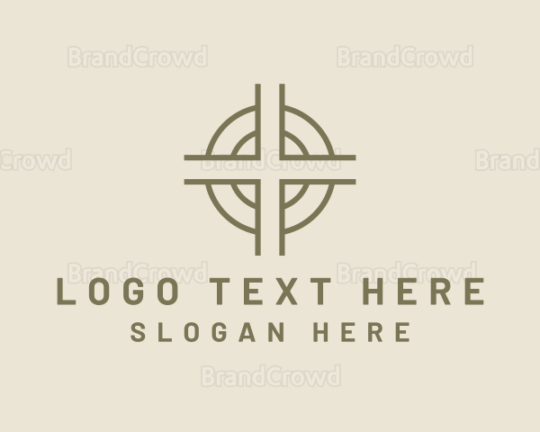 Religious Worship Cross Logo