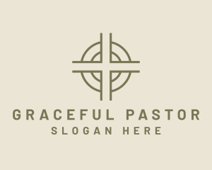 Pastor - Religious Worship Cross logo design
