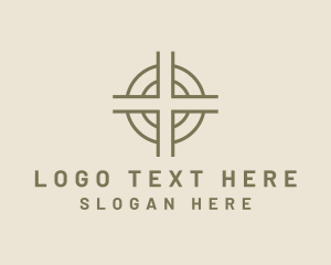 Religious Worship Cross Logo