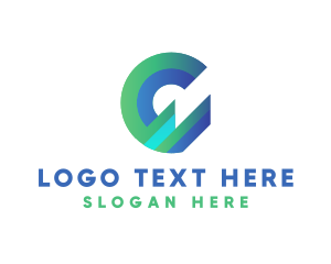 Blue And Green - Modern Gradient Letter G logo design