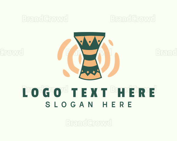 Djembe Drum Music Logo