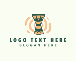 Band - Djembe Drum Music logo design