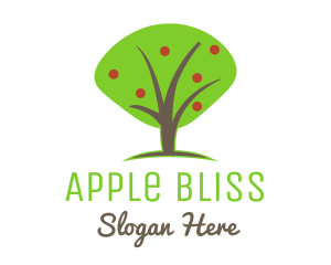 Apple Fruit Tree logo design