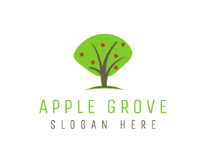 Apple Fruit Tree logo design