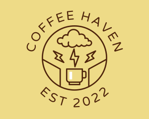 Cafe - Lightning Coffee Cafe logo design