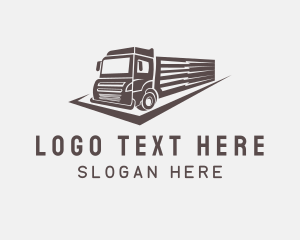 Trucker - Truck Logistics Lightning logo design