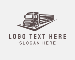 Running - Truck Logistics Lightning logo design