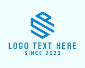 Typography - Cyber Tech Hexagon logo design