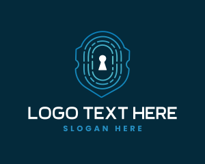 Privacy - Lock Fingerprint Biometric logo design