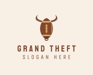 Football Bull Horns Logo