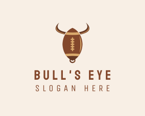 Football Bull Horns logo design