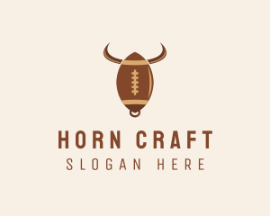 Football Bull Horns logo design