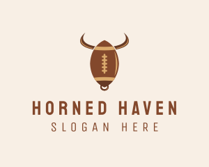 Football Bull Horns logo design