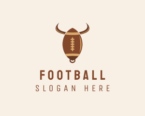 Football Bull Horns logo design